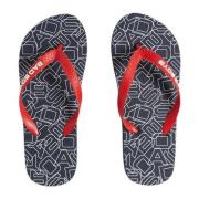 WE Fashion teenslippers blauw/rood Jongens Rubber - 36/37