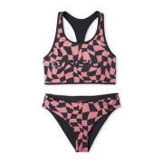 O'Neill crop bikini Active Sporty zwart/roze Meisjes Gerecycled polyes...