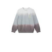 s.Oliver sweater met backprint grijs/grijsblauw/wit Multi Backprint - ...