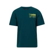Shoeby T-shirt met backprint donkergroen Meisjes Katoen Ronde hals Bac...