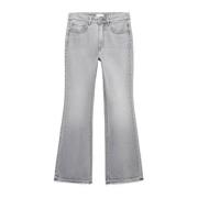 Mango Kids high waist flared jeans grey denim Grijs Effen - 164(S)