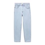 Mango Kids straight fit jeans changeant blauw Jongens Denim Effen - 17...