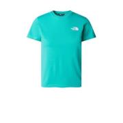 The North Face T-shirt Simple Dome aqua Blauw Jongens/Meisjes Katoen R...