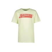 Raizzed T-shirt Hamilton met logo zacht limegroen Jongens Katoen Ronde...