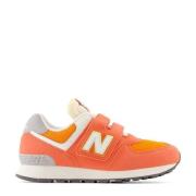 New Balance 574 V1 sneakers oranje/wit/grijs Jongens/Meisjes Suede Mee...