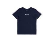 Champion T-shirt met logo donkerblauw Jongens Katoen Ronde hals Logo -...