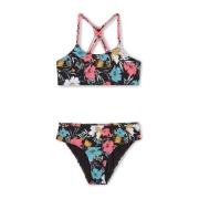 O'Neill crop bikini Tropics zwart/multi Meisjes Polyester Bloemen - 16...