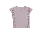 Noppies baby T-shirt paars Meisjes Katoen Ronde hals Effen - 74