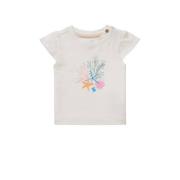 Noppies baby T-shirt met printopdruk ecru Meisjes Biologisch katoen Ro...