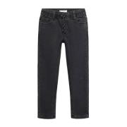 Mango Kids slim fit jeans changeant grijs Broek Zwart Jongens Stretchd...