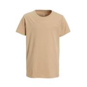 anytime T-shirt beige Jongens Katoen Ronde hals Effen - 158/164