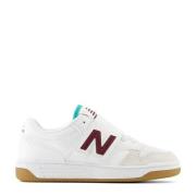 New Balance 480 V1 sneakers wit/donkerrood/aqua Jongens/Meisjes Leer E...