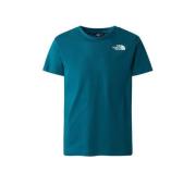 The North Face T-shirt Redbox blauw/geel Jongens/Meisjes Katoen Ronde ...