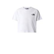 The North Face cropped T-shirt Simple Dome wit Meisjes Katoen Ronde ha...
