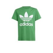 adidas Originals T-shirt groen/wit Jongens/Meisjes Katoen Ronde hals L...