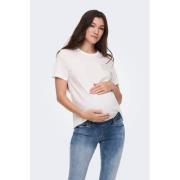 ONLY MATERNITY zwangerschapsshirt OLMJEN met backprint wit T-shirt Dam...