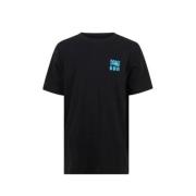 Shoeby T-shirt met backprint zwart/blauw Jongens Katoen Ronde hals Bac...