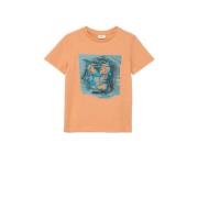s.Oliver T-shirt met printopdruk Oranje Meisjes Katoen Ronde hals Prin...