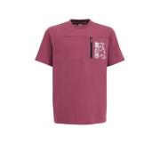 WE Fashion T-shirt Roze Jongens Katoen Ronde hals Effen - 170/176