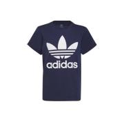 adidas Originals T-shirt donkerblauw/wit Jongens/Meisjes Katoen Ronde ...