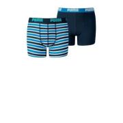 Puma boxershorts set van 2 Blauw Jongens Stretchkatoen Effen - 122/128