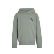 Calvin Klein hoodie met logo Sweater Groen Jongens Katoen Capuchon Log...