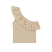 NIK&NIK one shoulder top Shanti beige Effen - 140 | Top van NIK&NIK