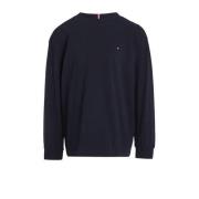 Tommy Hilfiger longsleeve donkerblauw Jongens Katoen Ronde hals Effen ...