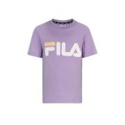 Fila T-shirt met logo violet Paars Jongens/Meisjes Katoen Ronde hals L...