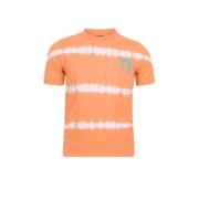 Shoeby tie-dye T-shirt oranje Jongens Katoen Ronde hals Tie-dye - 110/...
