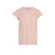 Tommy Hilfiger T-shirt Roze Meisjes Katoen Ronde hals Effen - 164