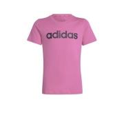 adidas Sportswear T-shirt met logo roze/wit Meisjes Katoen Ronde hals ...