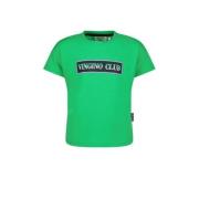 Vingino T-shirt Hailey met printopdruk neon groen Meisjes Katoen Ronde...