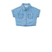 Little Dutch blouse Blauw Meisjes Denim Klassieke kraag Effen - 104