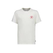 America Today T-shirt Ecru Jongens Katoen Ronde hals Logo - 134/140