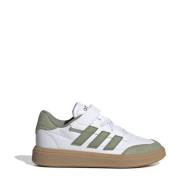 adidas Sportswear Courtblock sneakers wit/mosgroen/gum Jongens/Meisjes...