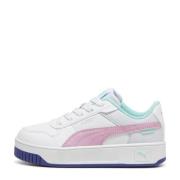 Puma Carina Street sneakers wit/roze/mintgroen Meisjes Leer Meerkleuri...