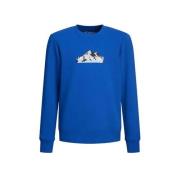 JACK & JONES JUNIOR sweater JCOMOUNTAIN met printopdruk hardblauw Prin...