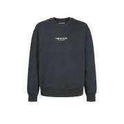 JACK & JONES JUNIOR sweater JORVESTERBRO met tekst diep donkergroen Ec...