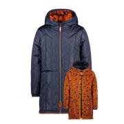 B.Nosy reversible winterjas met imitatiebont roest/blauw Bruin Meisjes...