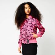 CoolCat Junior bomberjack Janu CG met zebraprint roze/zwart Jas Meisje...