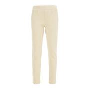 WE Fashion slim fit broek beige Jongens Katoen Effen - 140