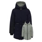 LOOXS 10sixteen reversible gewatteerde winterjas donkerblauw/grijs Mei...