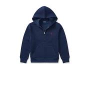 POLO Ralph Lauren sweatvest met logo donkerblauw Jongens Katoen Capuch...