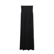 Mango Kids off shoulder maxi jurk zwart Effen - 158(XS)