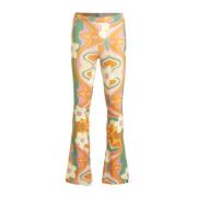 Cars flared broek MULTIA FLAIR met all over print oranje/groen/wit Mei...