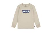 Levi's Kids longsleeve Batwing met logo beige Jongens Katoen Ronde hal...