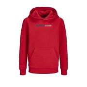 JACK & JONES JUNIOR hoodie JJEPLAYER met logo felrood Sweater Logo - 1...