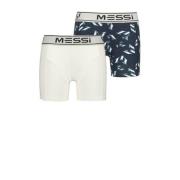 Vingino x Messi boxershort - set van 2 wit/donkerblauw Jongens Katoen ...