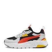 Puma Trinity Lite sneakers wit/zwart/rood/geel Jongens/Meisjes Mesh Me...